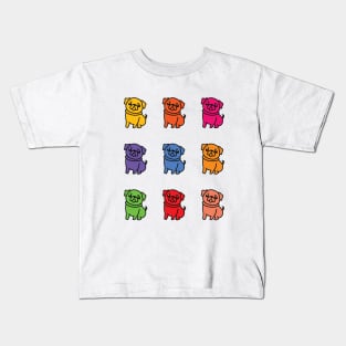 Rainbow bulldog Kids T-Shirt